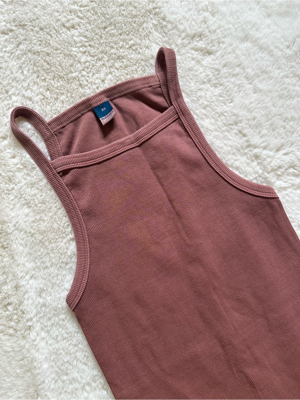Old Navy Dusty Brown Ribbed Tank Midi Dress XS - Picture 3 of 11